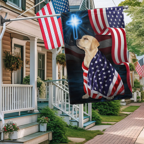 America 250 Years Labrador Retriever Flag Independence Day Garden Decor Patriotic Gifts - Pvr