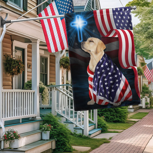 America 250 Years Labrador Retriever Flag Independence Day Garden Decor Patriotic Gifts - Pvr