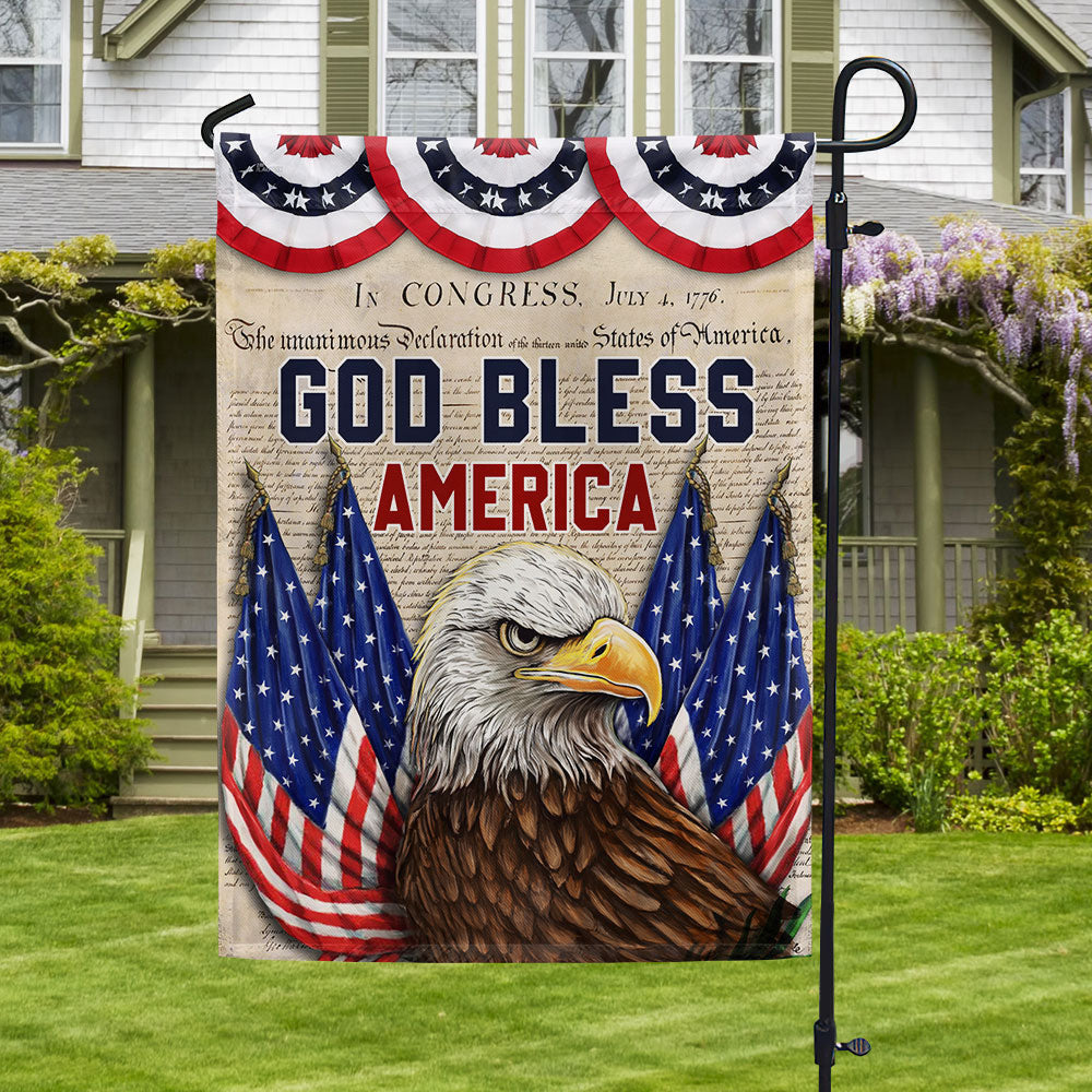 God Bless America Eagle Flag Independence Day Home Decor Gifts Ideas - Pvr