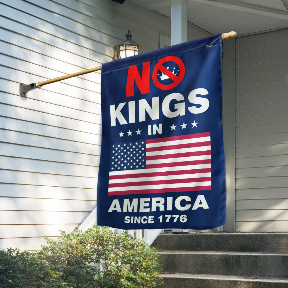 No Kings In America Since 1776 Flag Independence Day Home Decor Gifts - Pvr