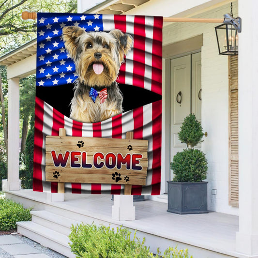 Yorkshire Terrier Dog Patriot Flag American 250 Years Birthday Porch Decor Patriotic Gifts - Pvr