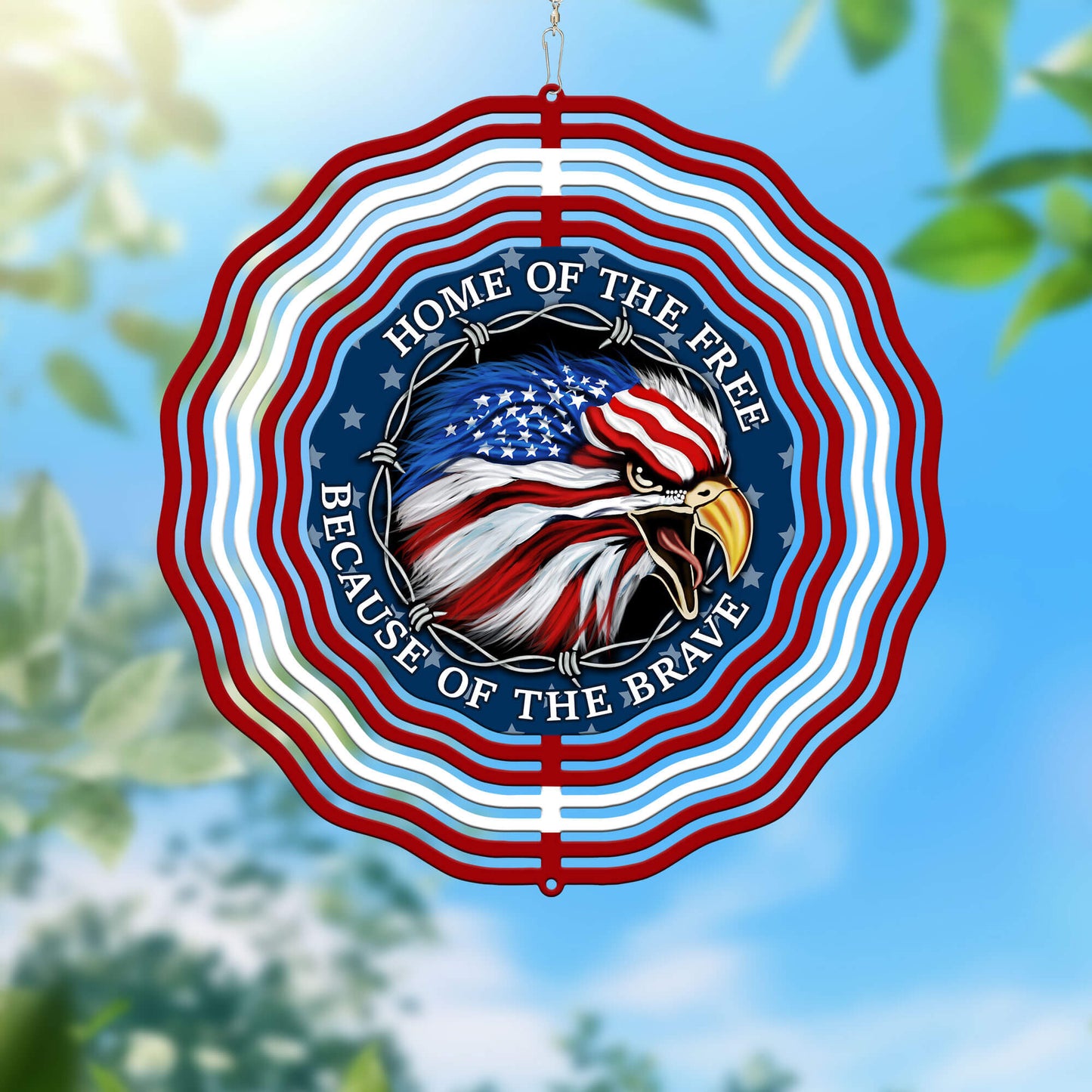 USA 250 Years Strong Wind Spinner Home Of The Free Home Decor Gifts Ideas - Pvr