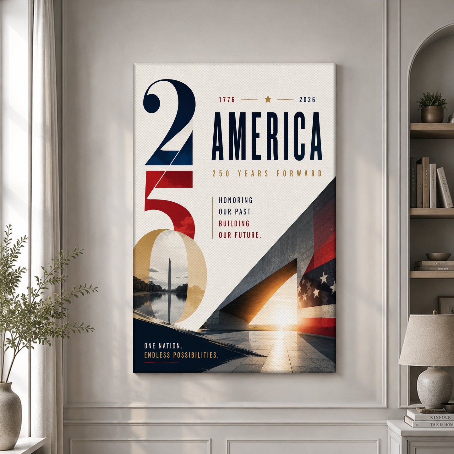 USA America 250th Poster Semiquincentennial Home Decor Gift For 4Th Of July - Pvr