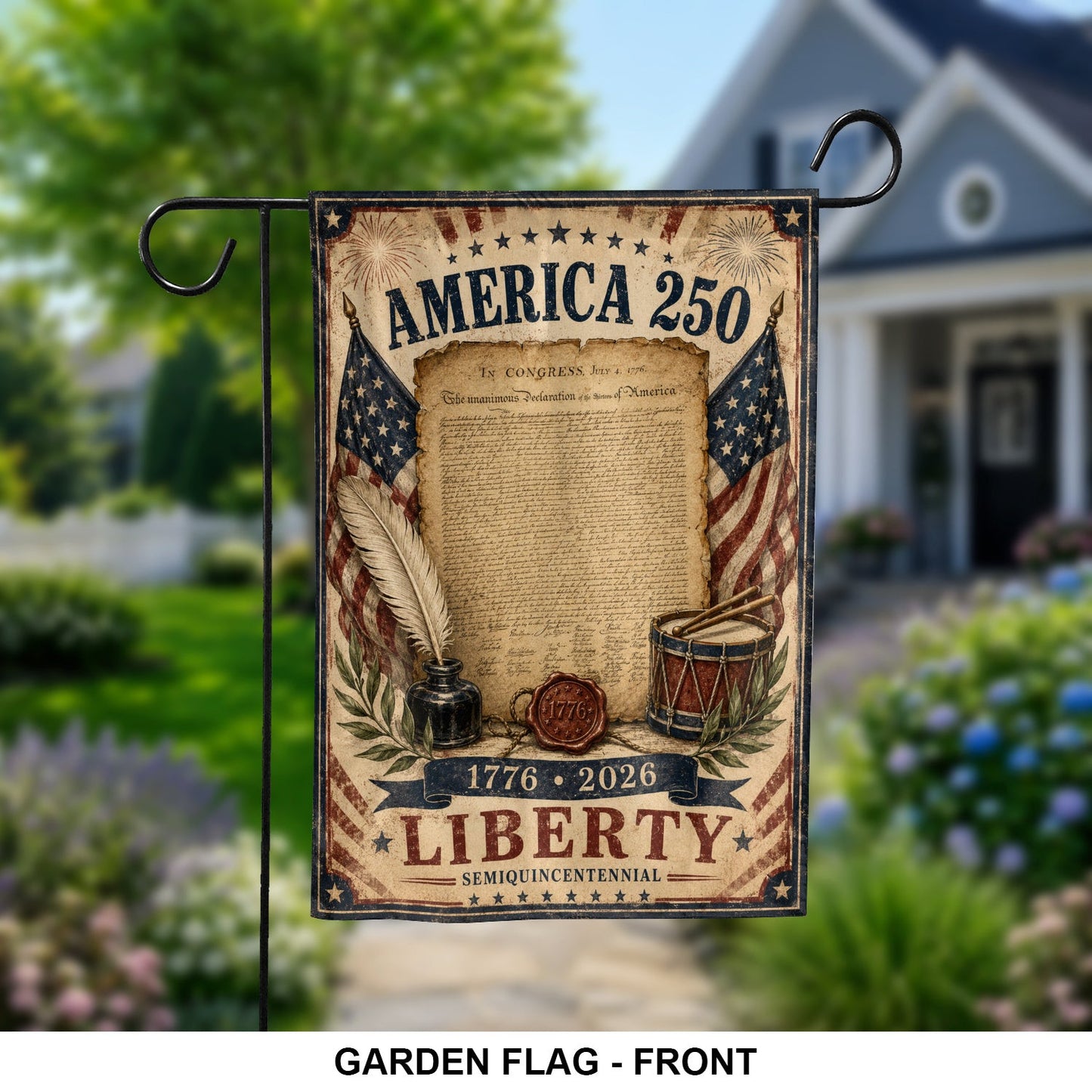 American 250th Anniversary Flag Liberty Semiquincentennial Patriotic Themed Gift - Pvr