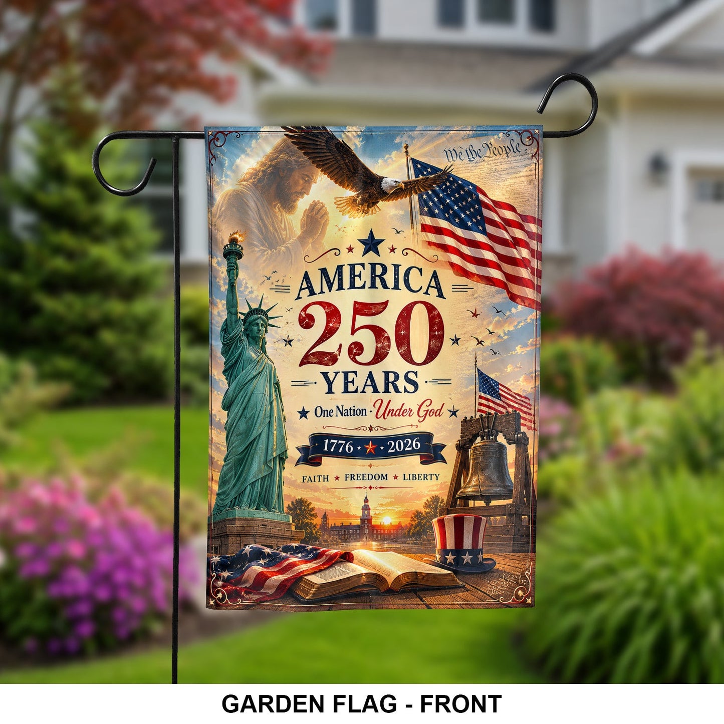USA 250 Years Of Freedom Flag America Celebrates 250Th Anniversary Home Decor Patriotic Gift Ideas - Pvr
