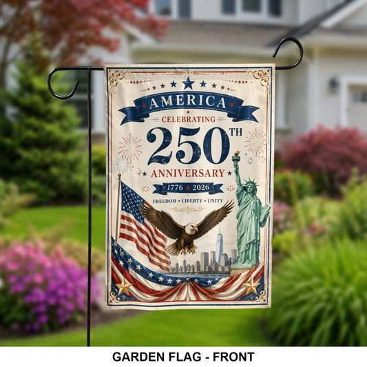 USA 250 Years Strong Flag America's 250 Birthday Outdoor Decor - Pvr