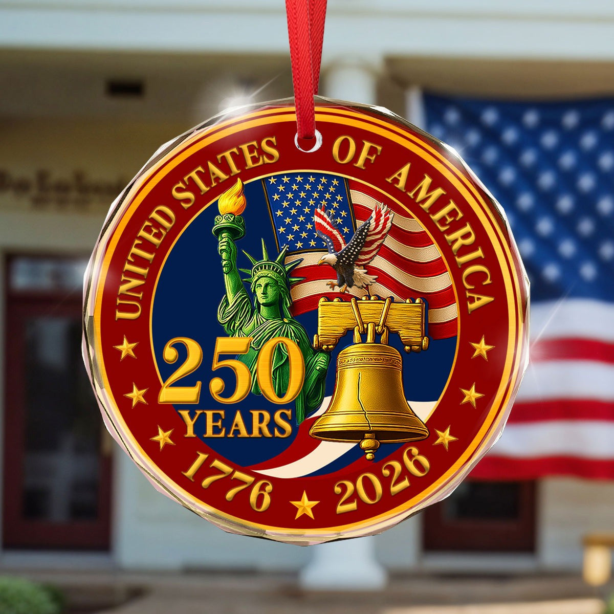 250 Years of America Ornament 1776 - 2026 Liberty Decoration - Pvr