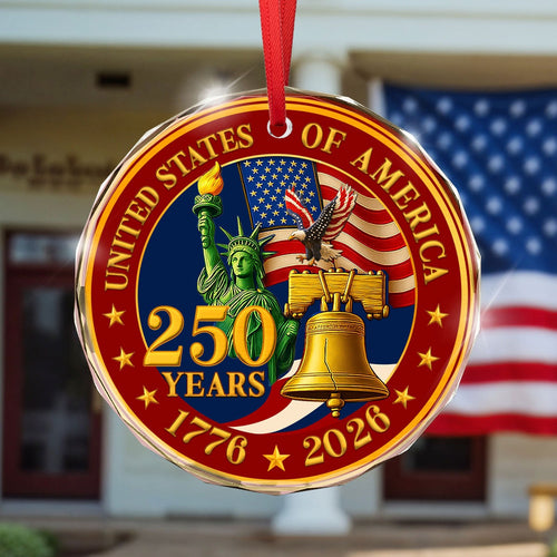 250 Years of America Ornament 1776 - 2026 Liberty Decoration - Pvr