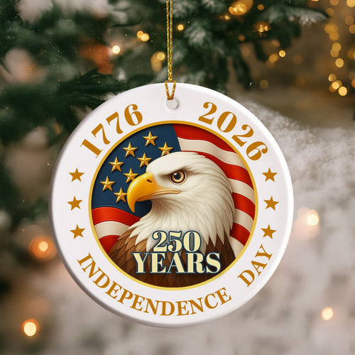 250th Anniversary Ornament American Independence Day Xmas Decor - Pvr