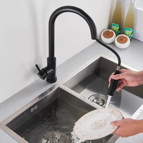 Smart Sensor Pull-Out Kitchen Faucet with Dual Sprayer