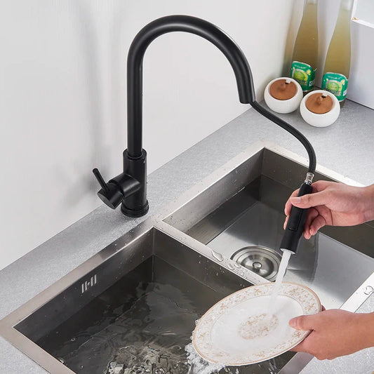 Smart Sensor Pull-Out Kitchen Faucet with Dual Sprayer
