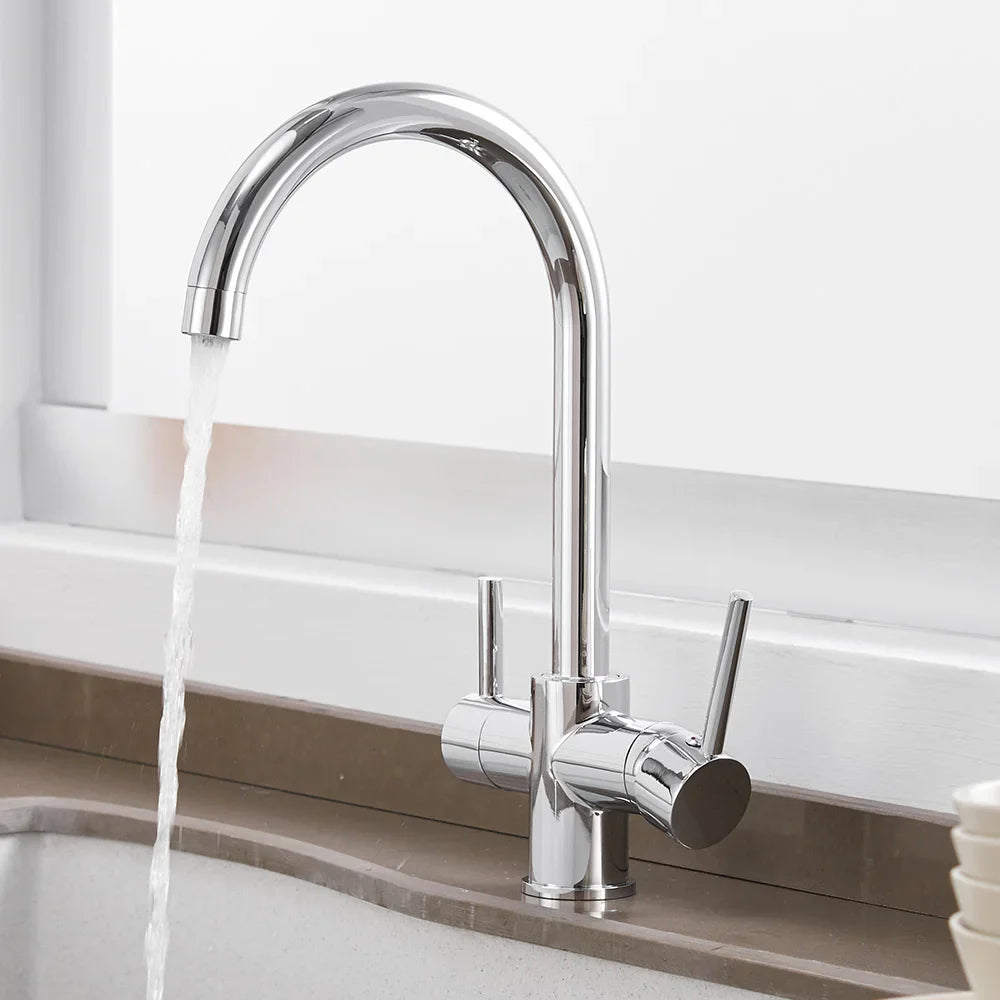 WF-0180 - Dual Handle 3-Way Kitchen Filter Faucet