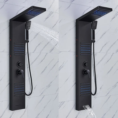 AuraLux LED Shower Panel Tower - Rain & Waterfall Massage Column