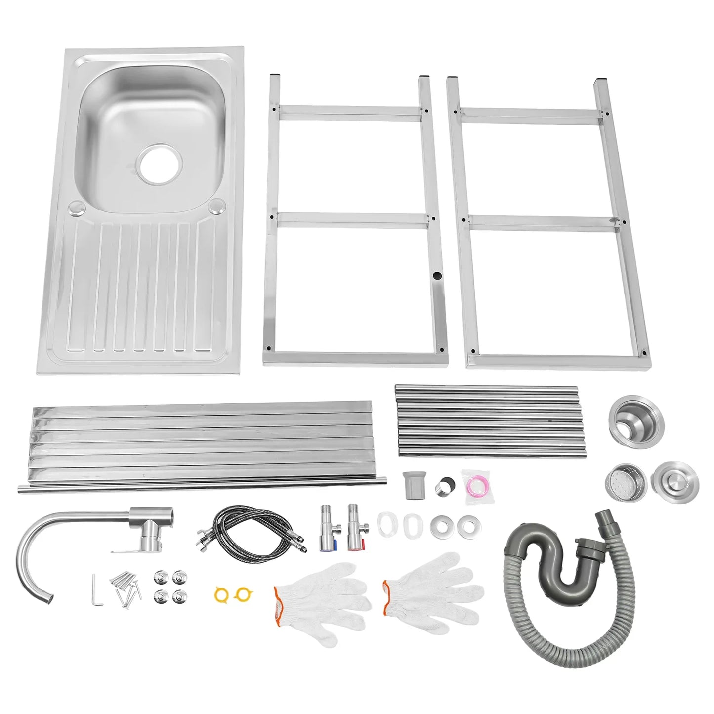Freestanding Stainless Steel Outdoor Utility Sink