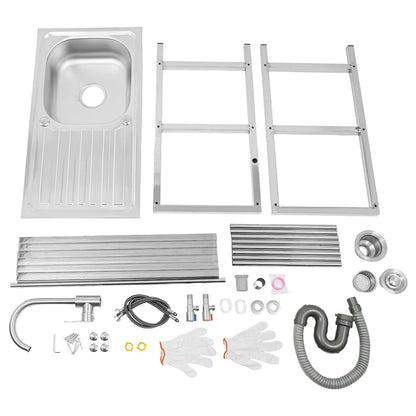 Freestanding Stainless Steel Outdoor Utility Sink