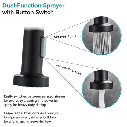Pull Down Kitchen Faucet with 360° Swivel