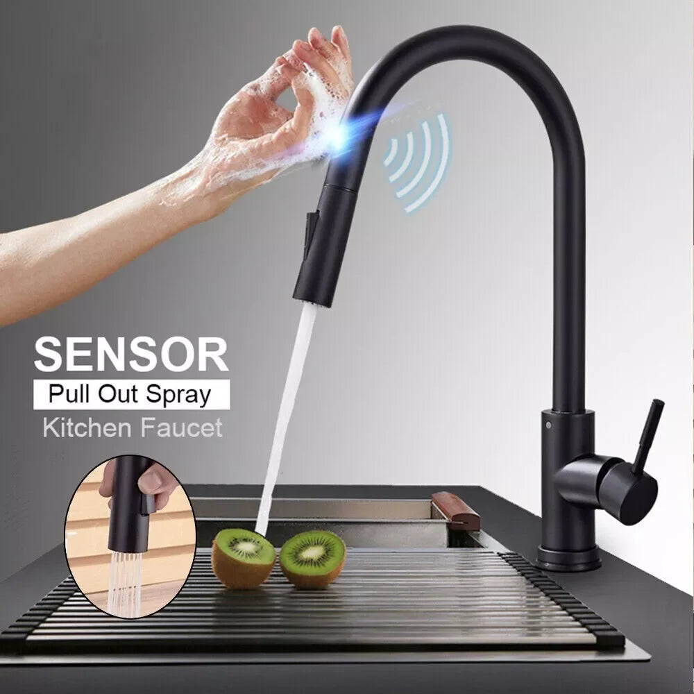 Smart Sensor Pull-Out Kitchen Faucet with Dual Sprayer