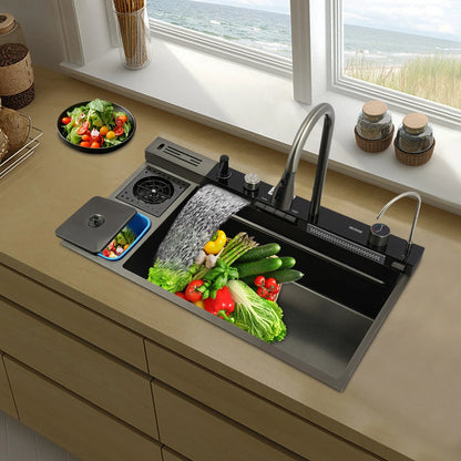 Digital Single Bowl Stainless Steel Kitchen Sink Set