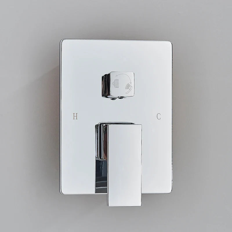 AuraStream - Chrome Concealed Rainfall Shower System with Handheld