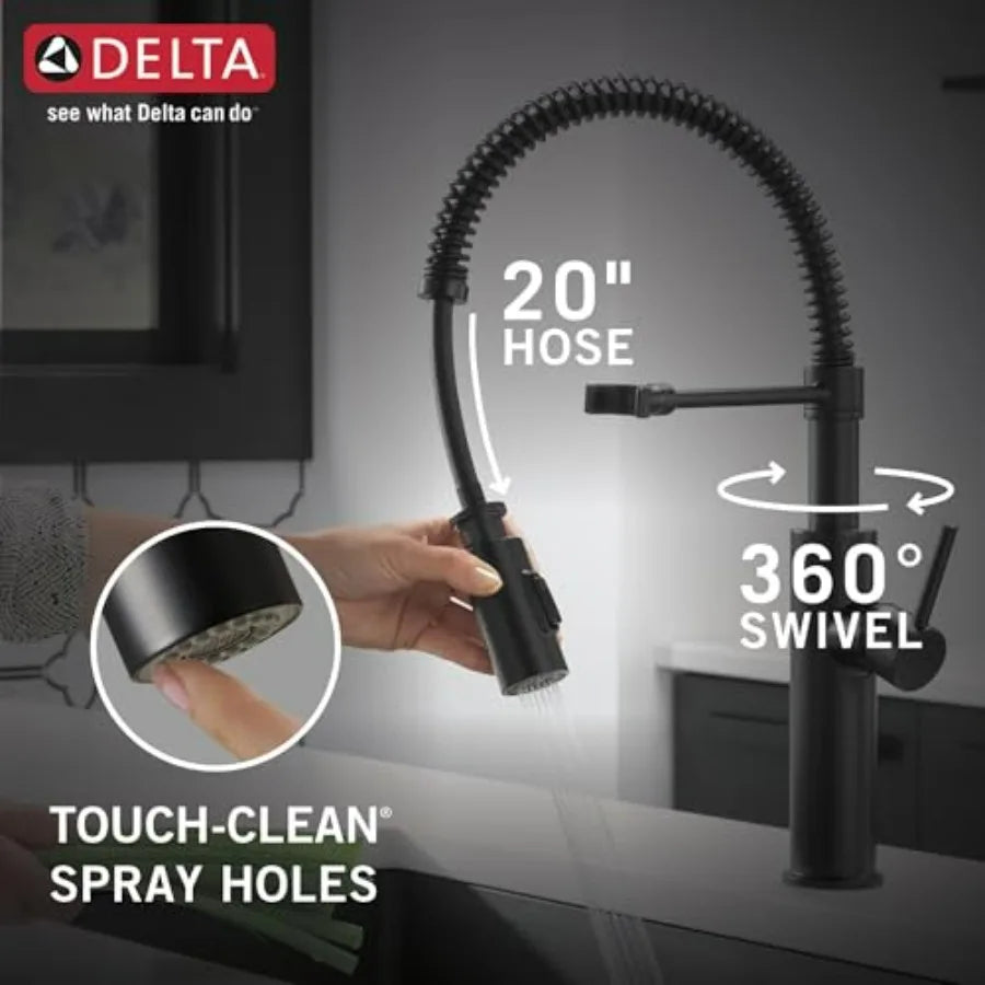 18803-BL - Commercial Pull Down Kitchen Faucet Matte Black