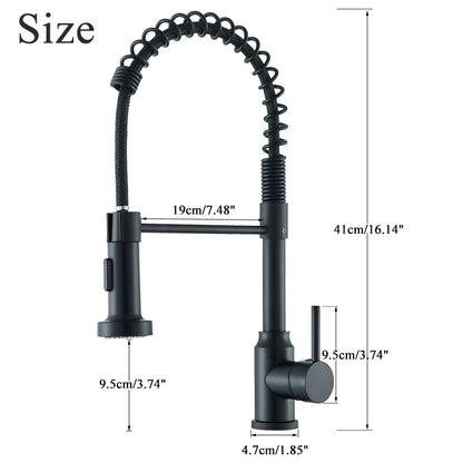 Pull Down Kitchen Faucet with 360° Swivel