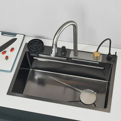Stainless Steel Recessed Kitchen Sink & Faucet Set