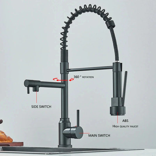 AquaFlow Pro - Dual-Mode Pull Down Kitchen Sink Faucet