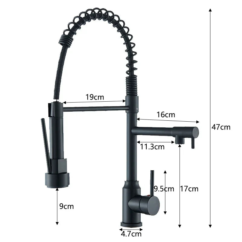 AquaFlow Pro - Dual-Mode Pull Down Kitchen Sink Faucet