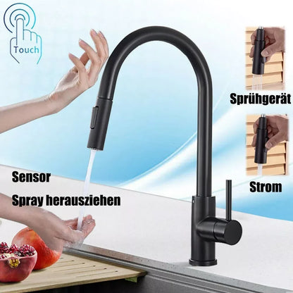 Smart Sensor Pull-Out Kitchen Faucet with Dual Sprayer
