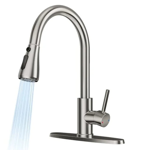 High Arc Stainless Steel Pull Down Kitchen Faucet