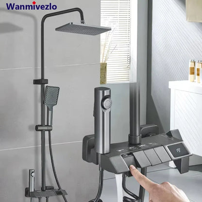 AquaPiano Smart Rainfall Shower System - Digital Mixer Set