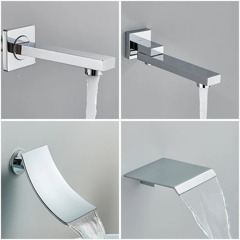 AuraStream - Chrome Concealed Rainfall Shower System with Handheld