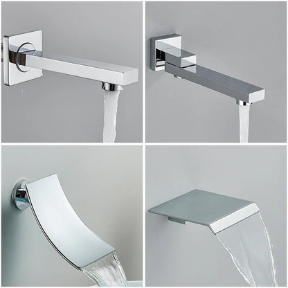 AuraStream - Chrome Concealed Rainfall Shower System with Handheld