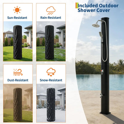 Solstice 9.3 Gal Solar Heated Pool Shower - Freestanding Outdoor Kit