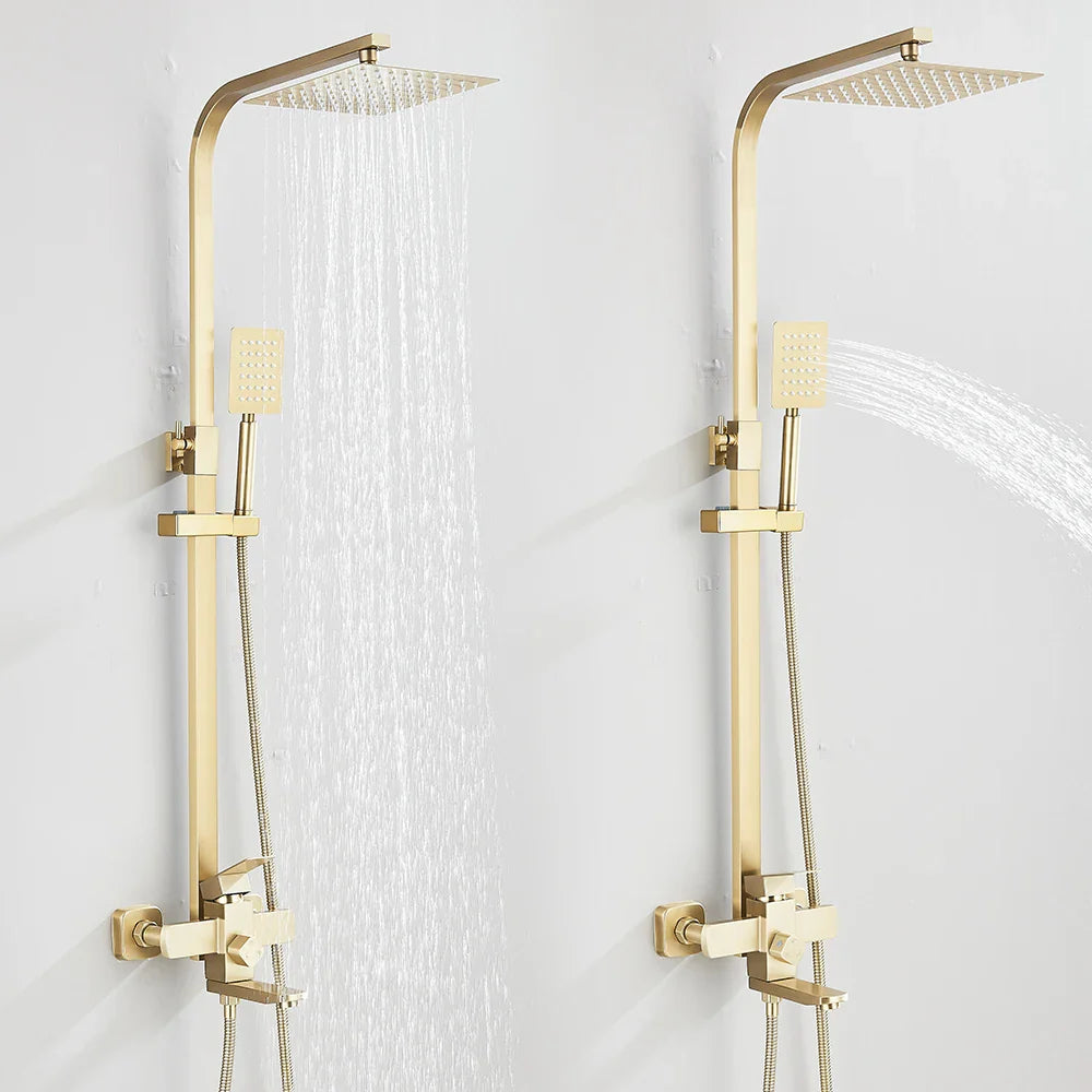 3-in-1 Rain Shower System with Handheld & Tub Spout