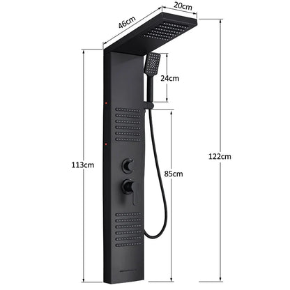 AuraLux LED Shower Panel Tower - Rain & Waterfall Massage Column