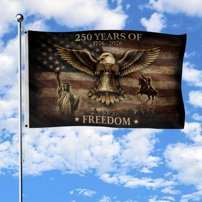 USA 250 Years Of Freedom Anniversary Flag 1776 2026 American Eagle Liberty Bell Patriotic Gift