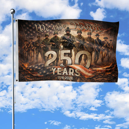 American 250th Anniversary Flag We The People Flag Present For Soldiers_