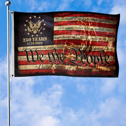 We The People Semiquincentennial House Flag 250 Years 1776 2026 Patriotic Decor Gift