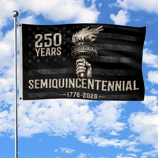 USA 250th Anniversary Semiquincentennial Flag 1776 2026 Liberty Torch Patriotic Gift