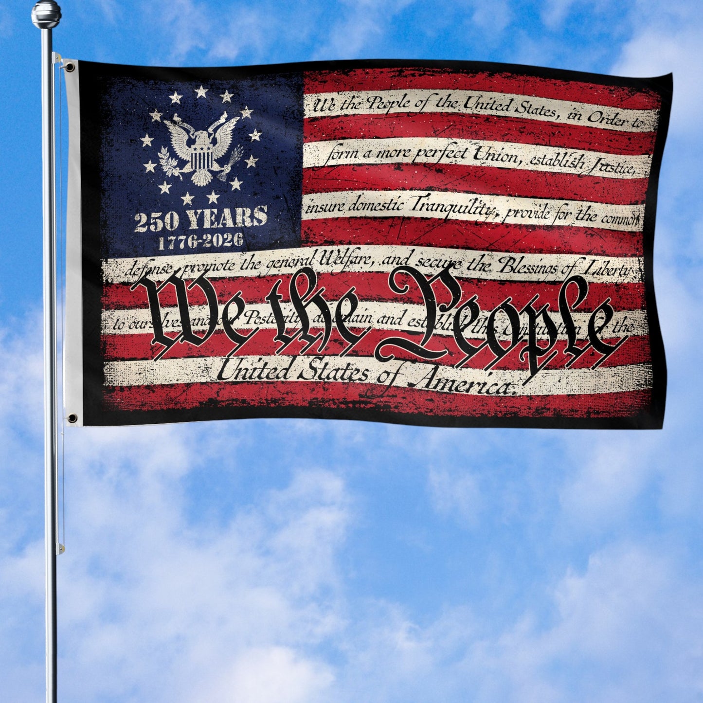 We The People Semiquincentennial Flag 250 Years Of Freedom Patriotic American Flag