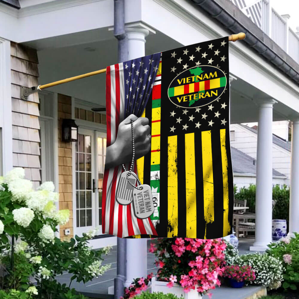 US Military Patriotic Vietnam Veterans Flag 1776 2026 Merch Independence Day Decor