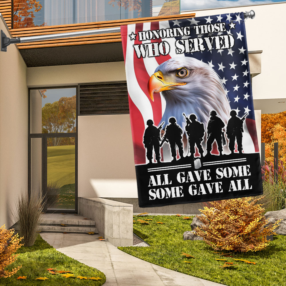 US Military Honoring All Who Served Flag All Gave Some Merch 4Th Of July Decor