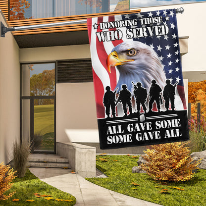 US Military Honoring All Who Served Flag All Gave Some Merch 4Th Of July Decor