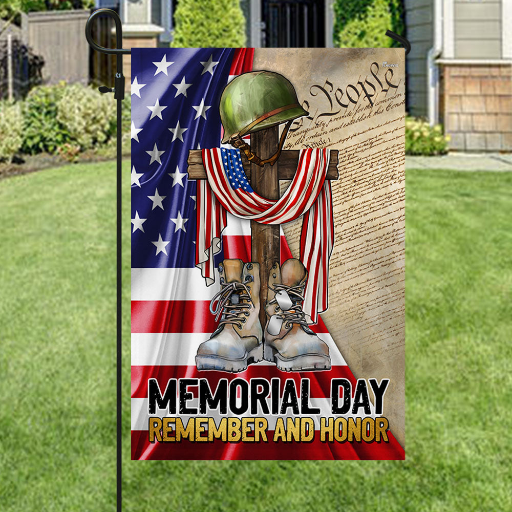 US Military Memorial Day Remember And Honor Flag  We The People Merch Patriotic Decor