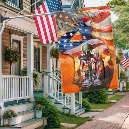 US Military Memorial Day Remember And Honor Flag  We The People Merch Outdoor Decor