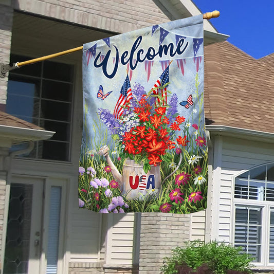 Patriotic Welcome Flag America 250Th Anniversary Flag Decor Gift Ideas For Dad
