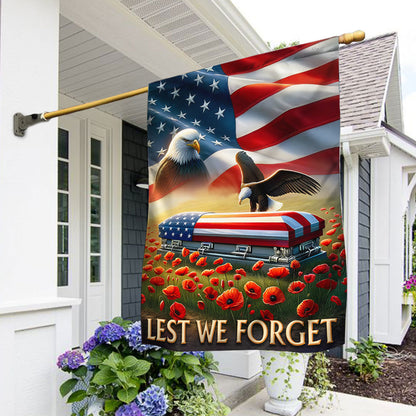 US Military Lest We Forget Flag Independence Day Merch Patriotic Decor