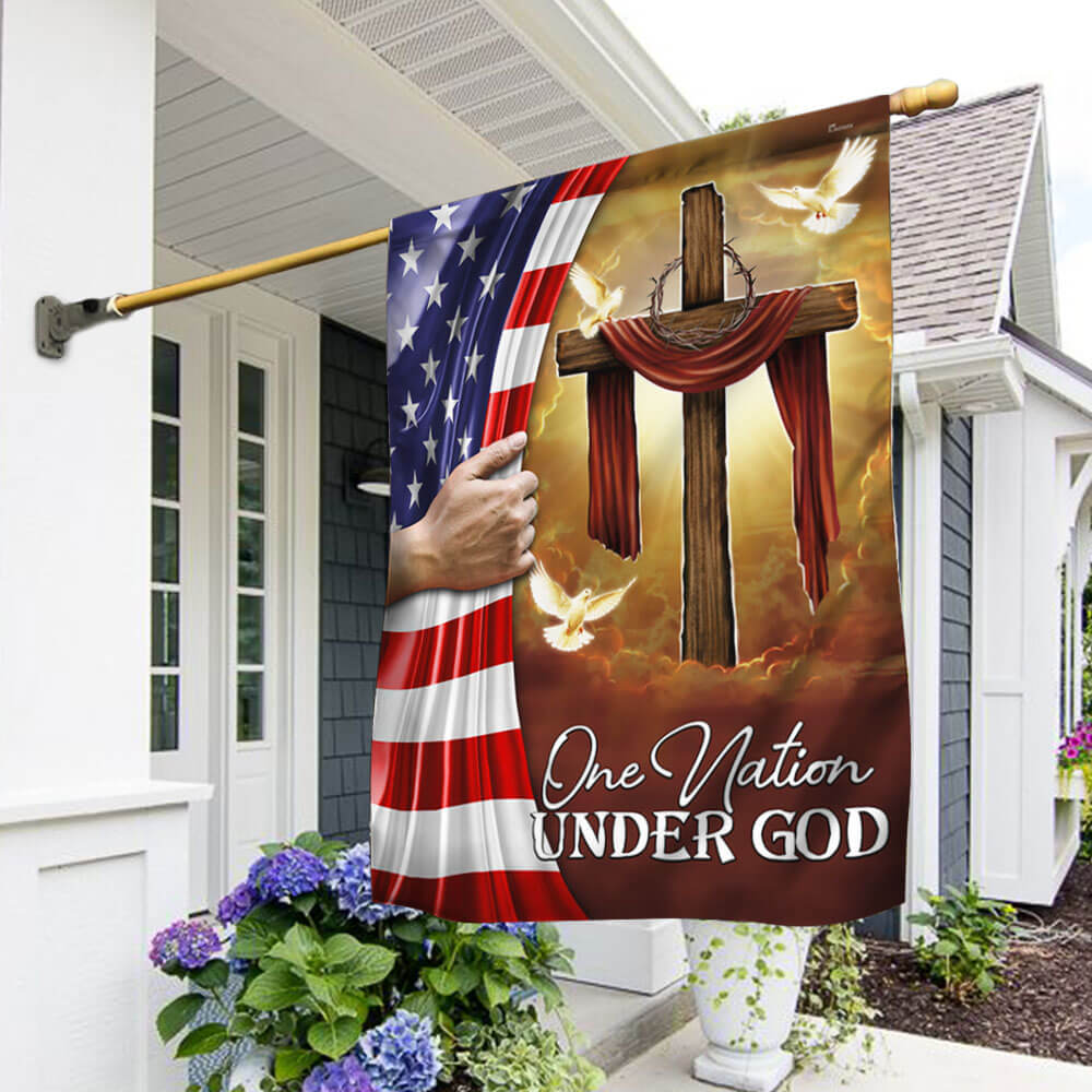 US Military One Nation Under God Flag July 4 1776 July 4 2026 Merch Outdoor Decor