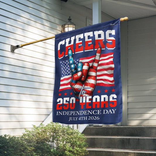 Cheers To America 250th Anniversary Flag Independence Day Outdoor Decor Gift For Men